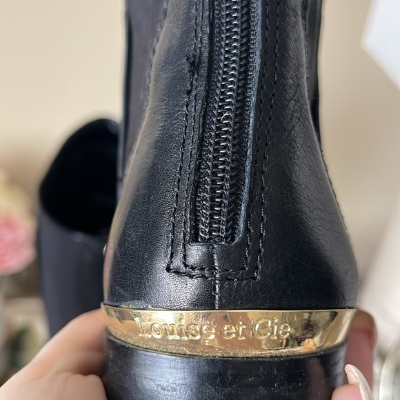 Louise et Cie Women Lo Vallery Tall Black Leather Boots Black size 7.5 - Picture 3 of 11
